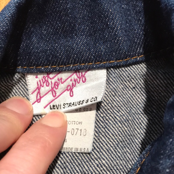 Levi’s VTG orange tab dark blue girl 4T Vest - Picture 6 of 8